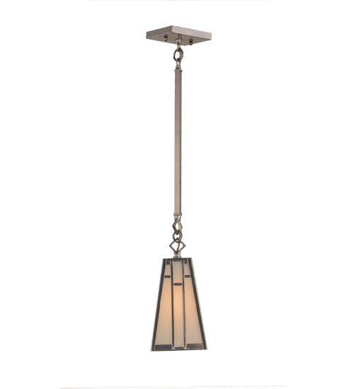 Meyda Tiffany Lighting 156334 Double Bar Mission One Light Pendant Outdoor Pewter, Nickel, Silver
