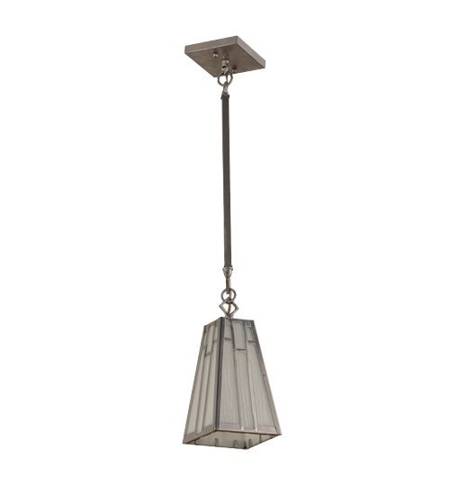 Meyda Tiffany Lighting 156334 Double Bar Mission One Light Pendant Outdoor Pewter, Nickel, Silver