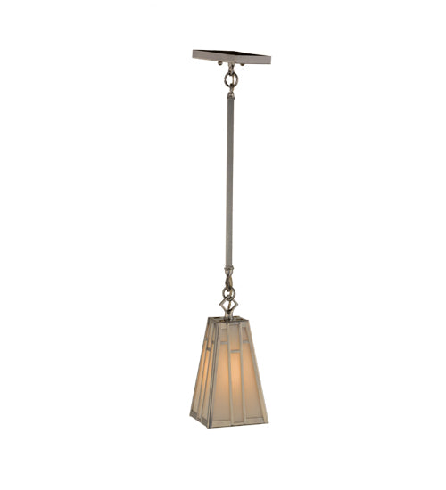 Meyda Tiffany Lighting 156334 Double Bar Mission One Light Pendant Outdoor Pewter, Nickel, Silver