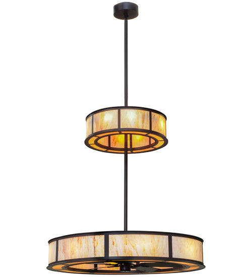 Meyda Tiffany Lighting 156408 Smythe Craftsman 16 Light Chandel-Air Decor Bronze / Dark