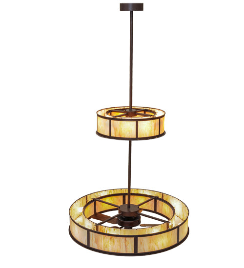 Meyda Tiffany Lighting 156408 Smythe Craftsman 16 Light Chandel-Air Decor Bronze / Dark