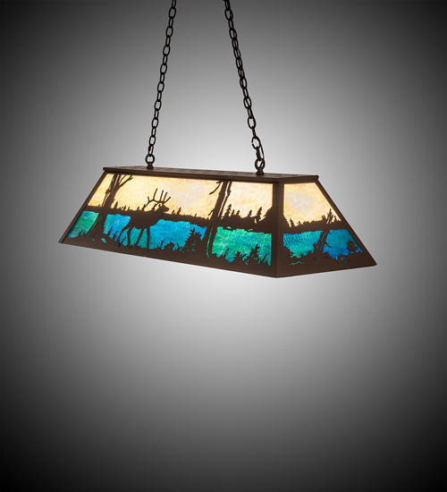 Meyda Tiffany Elk At Lake 156497 Pendant Light - Cafe-Noir