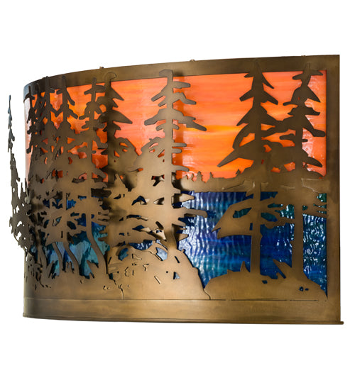 Meyda Tiffany Tall Pines 156518 Wall Light - Antique Copper