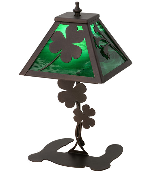 Meyda Tiffany Lighting 156586 Shamrock One Light Accent Lamp Lamp Bronze / Dark