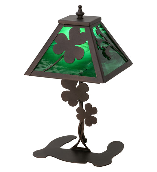 Meyda Tiffany Lighting 156586 Shamrock One Light Accent Lamp Lamp Bronze / Dark