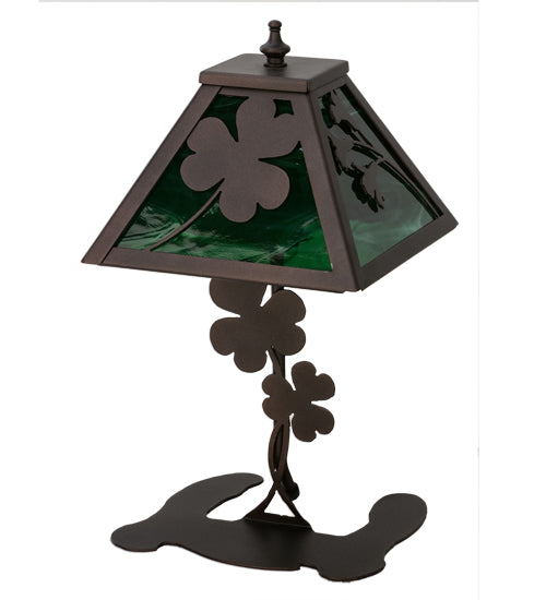 Meyda Tiffany Lighting 156586 Shamrock One Light Accent Lamp Lamp Bronze / Dark