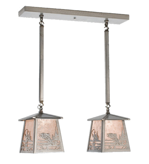 Meyda Tiffany Fly Fishing Creek 15667 Pendant Light - Steel