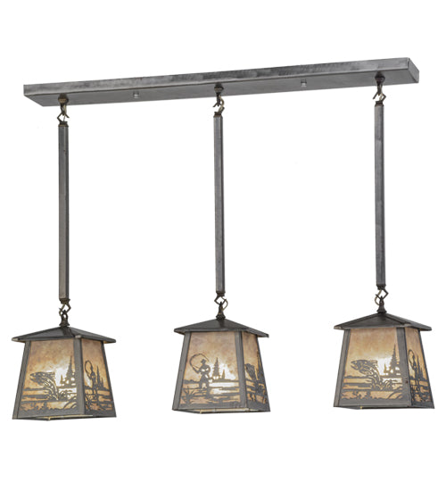 Meyda Tiffany Fly Fishing Creek 15670 Pendant Light - Steel