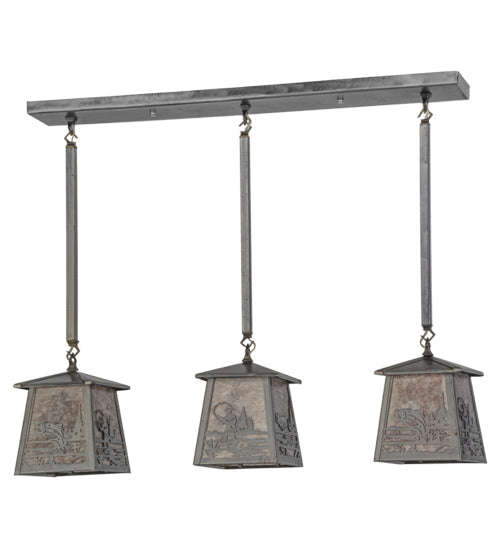 Meyda Tiffany Fly Fishing Creek 15670 Pendant Light - Steel