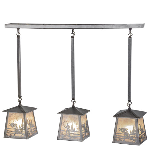 Meyda Tiffany Fly Fishing Creek 15670 Pendant Light - Steel