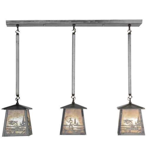 Meyda Tiffany Fly Fishing Creek 15670 Pendant Light - Steel