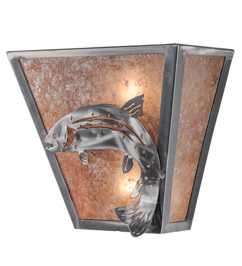 Meyda Tiffany Leaping Trout 15676 Wall Light - Steel