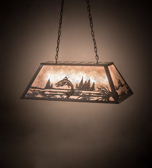 Meyda Tiffany Leaping Trout 15680 Pendant Light - Steel