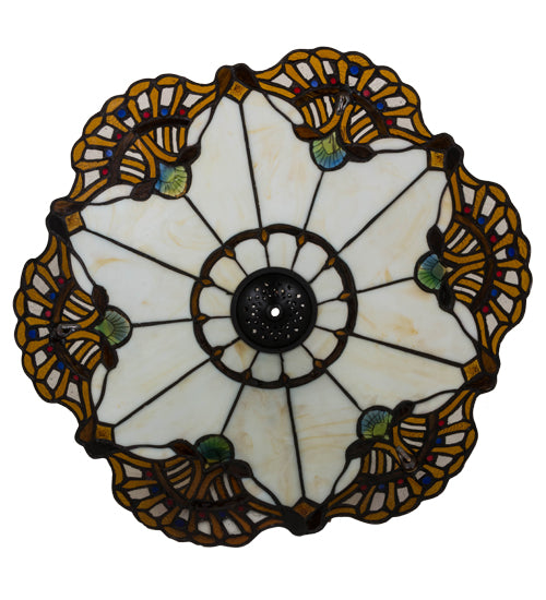 Meyda Tiffany Lighting 157062 Shell With Jewels Shade Lamp Shade Multicolored