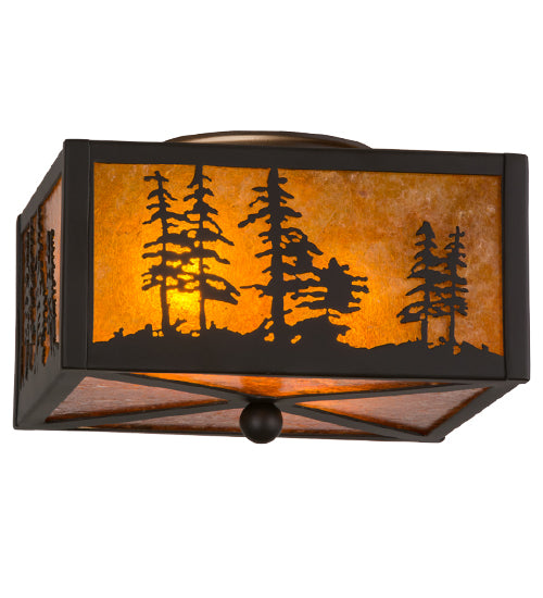 Meyda Tiffany Tall Pines 157088 Ceiling Light - Oil Rubbed Bronze