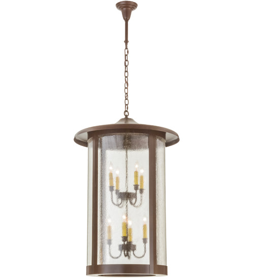 Meyda Tiffany Lighting 157230 Fulton Eight Light Pendant Decor Bronze / Dark