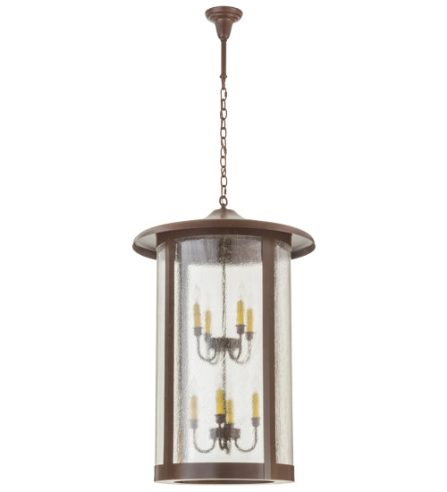 Meyda Tiffany Lighting 157230 Fulton Eight Light Pendant Decor Bronze / Dark