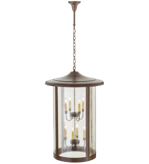 Meyda Tiffany Lighting 157230 Fulton Eight Light Pendant Decor Bronze / Dark