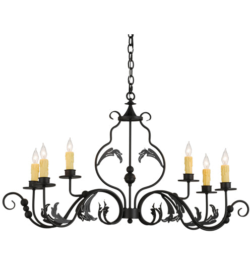 Meyda Tiffany Augusta 157238 Chandelier Light - Wrought Iron