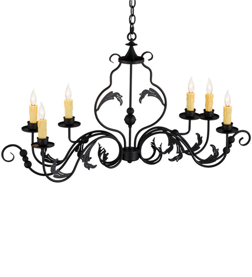 Meyda Tiffany Augusta 157238 Chandelier Light - Wrought Iron