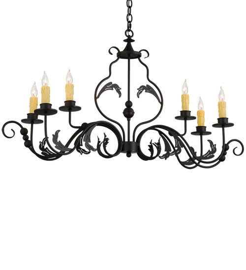 Meyda Tiffany Augusta 157238 Chandelier Light - Wrought Iron