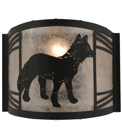 Meyda Tiffany Fox On The Loose 157302 Wall Light - Black/Silver Mica