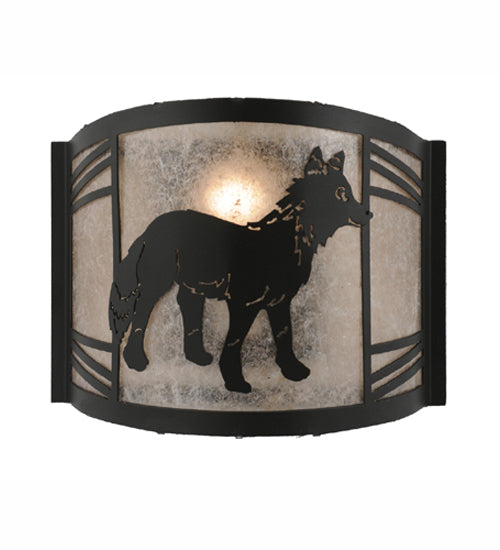 Meyda Tiffany Fox On The Loose 157302 Wall Light - Black/Silver Mica