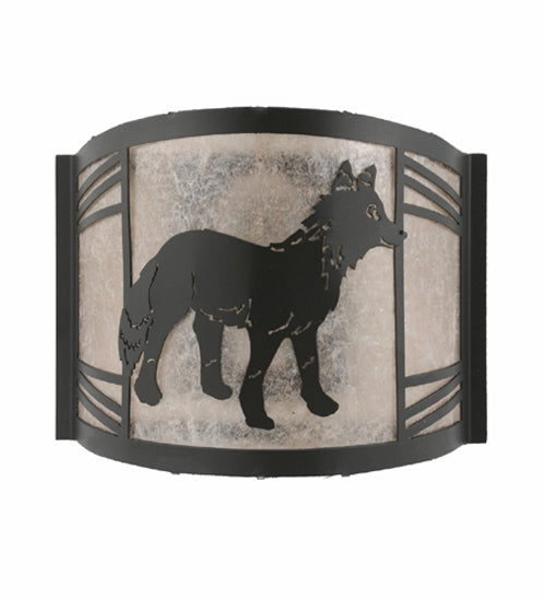 Meyda Tiffany Fox On The Loose 157302 Wall Light - Black/Silver Mica