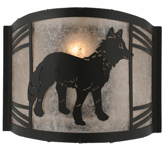 Meyda Tiffany Fox On The Loose 157302 Wall Light - Black/Silver Mica