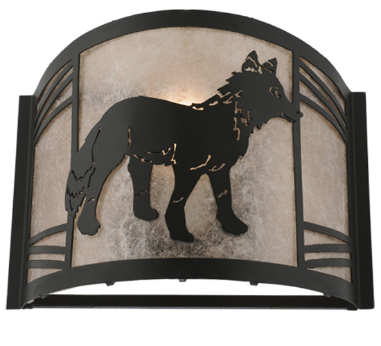 Meyda Tiffany Fox On The Loose 157302 Wall Light - Black/Silver Mica