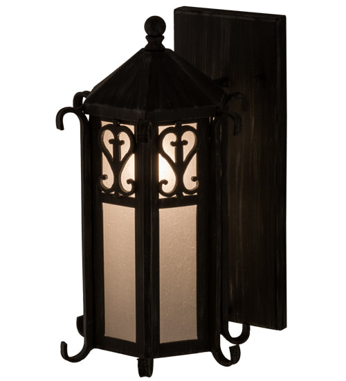 Meyda Tiffany Lighting 157313 Caprice One Light Wall Sconce Outdoor Bronze / Dark