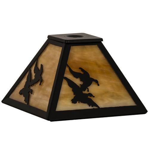 Meyda Tiffany Lighting 157338 Ducks In Flight Shade Lamp Shade Bronze / Dark