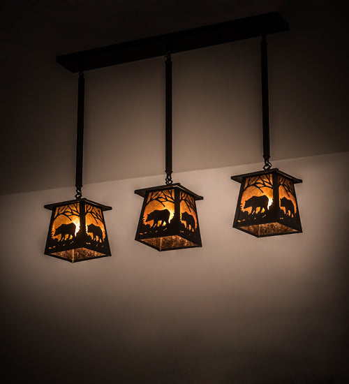 Meyda Tiffany Bear At Dawn 15748 Pendant Light - Rust