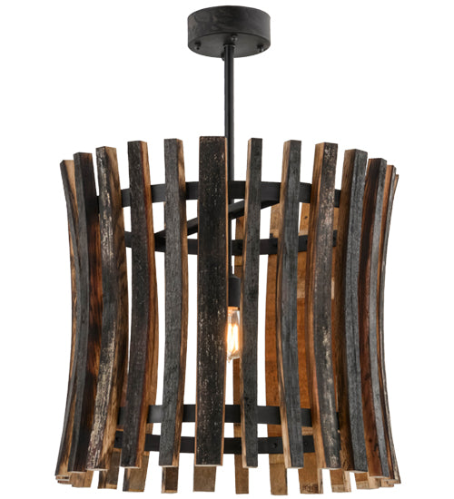 Meyda Tiffany Barrel Stave 157547 Pendant Light - Natural Wood