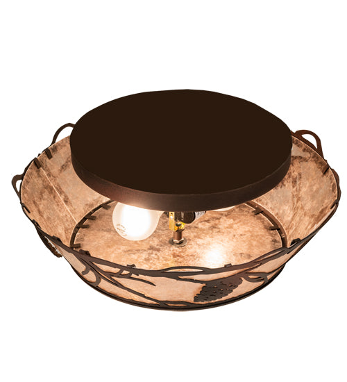 Meyda Tiffany Whispering Pines 157592 Ceiling Light - Rust,Wrought Iron