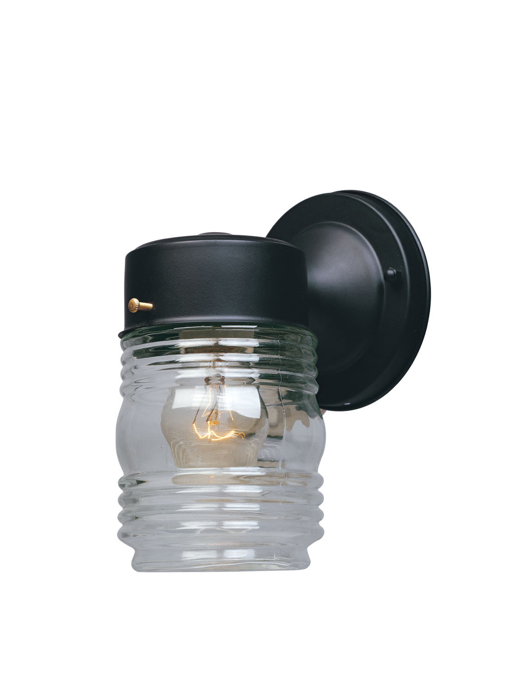 Designers Fountain 2061-BK Basic Porch One Light Wall Lantern Utility Light Black