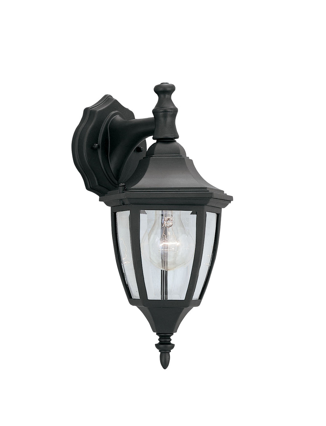 Designers Fountain 2461-BK Builder Cast Aluminum One Light Wall Lantern Outdoor Black