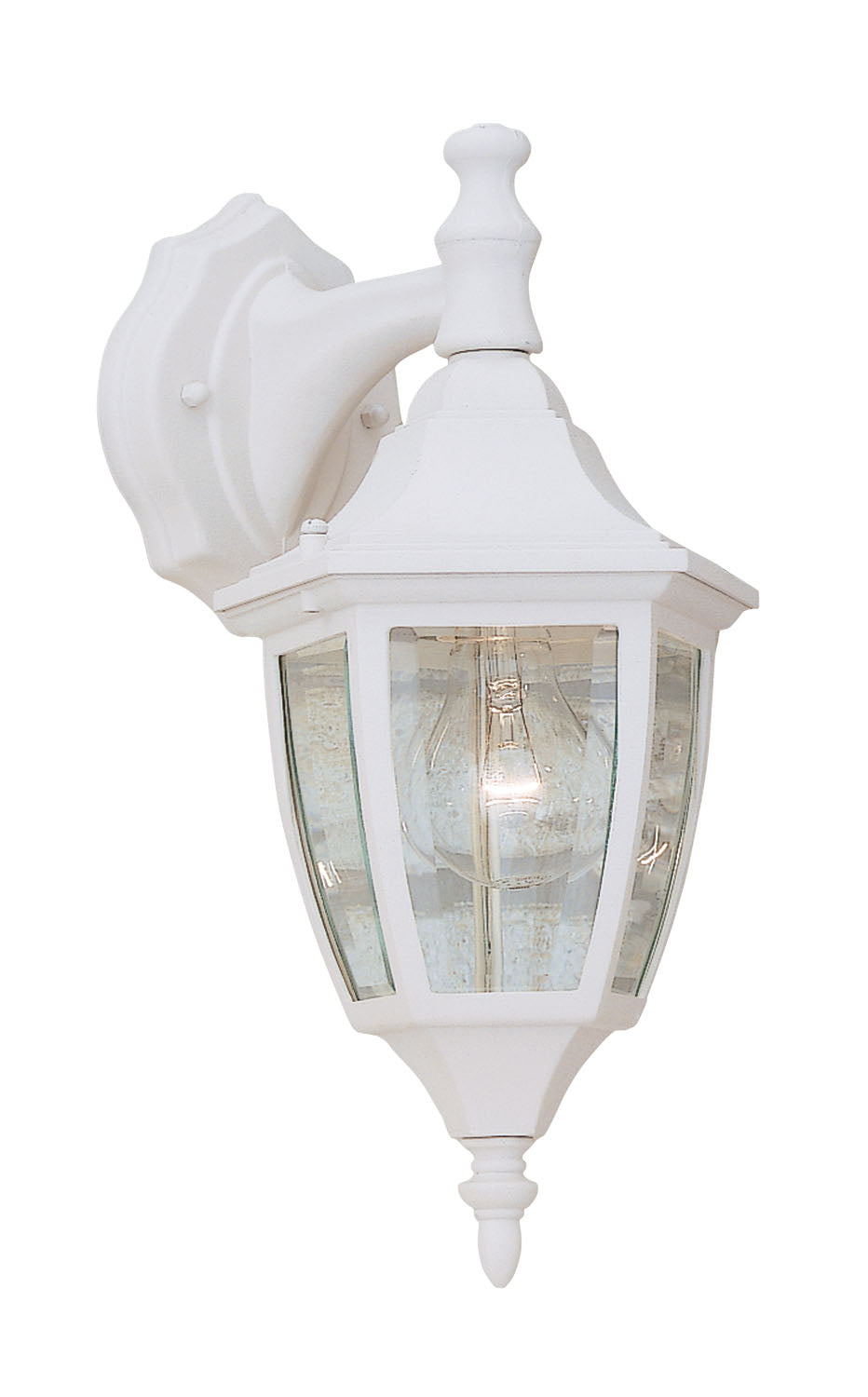 Designers Fountain 2461-WH Builder Cast Aluminum One Light Wall Lantern Outdoor White