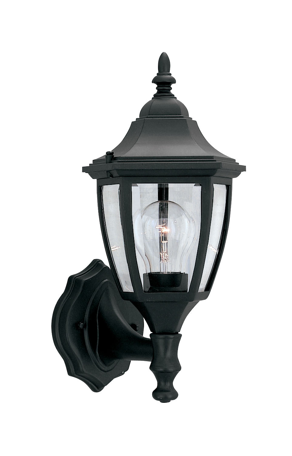 Designers Fountain 2462-BK Builder Cast Aluminum One Light Wall Lantern Outdoor Black