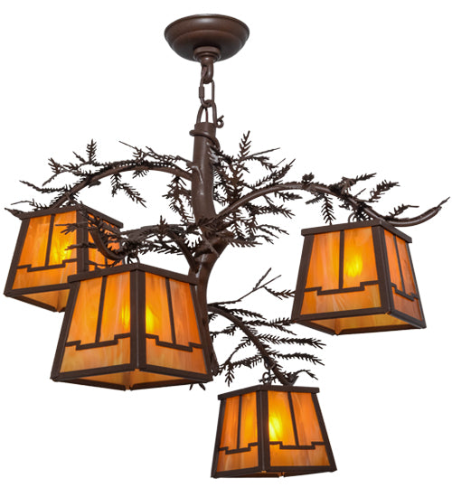 Meyda Tiffany Pine Branch 158068 Chandelier Light - Cafe-Noir
