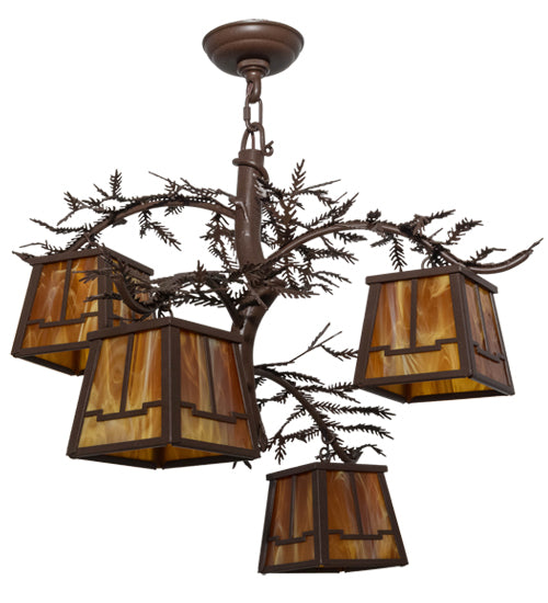 Meyda Tiffany Pine Branch 158068 Chandelier Light - Cafe-Noir