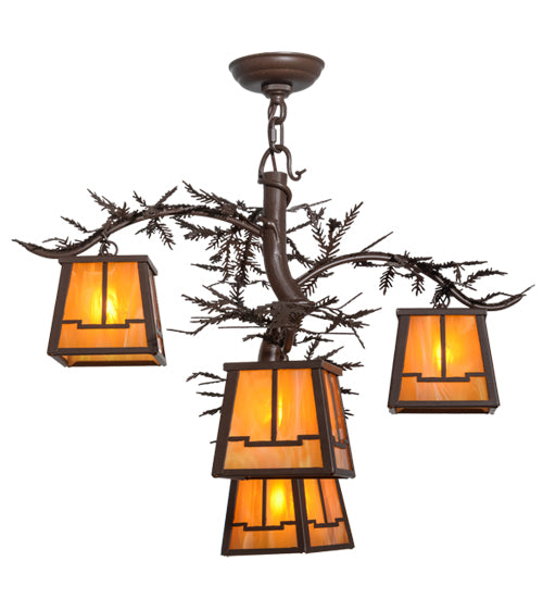 Meyda Tiffany Pine Branch 158068 Chandelier Light - Cafe-Noir