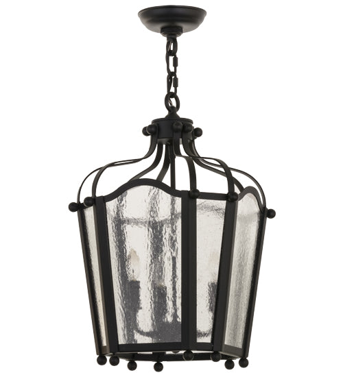 Meyda Tiffany Citadel 158233 Pendant Light - Black/Clear Seedy Glass