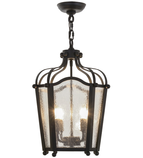 Meyda Tiffany Citadel 158233 Pendant Light - Black/Clear Seedy Glass