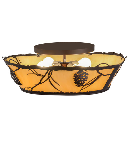 Meyda Tiffany Whispering Pines 158257 Ceiling Light - Mahogany Bronze