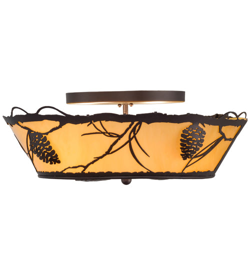 Meyda Tiffany Whispering Pines 158257 Ceiling Light - Mahogany Bronze