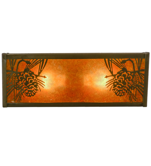 Meyda Tiffany Winter Pine 158331 Bath Vanity Light 16 in. wide - Antique Copper