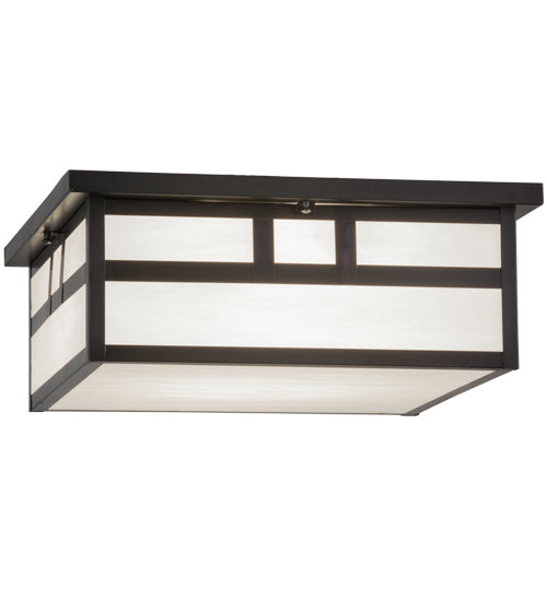 Meyda Tiffany Double Bar Mission 158340 Ceiling Light - Craftsman Brown