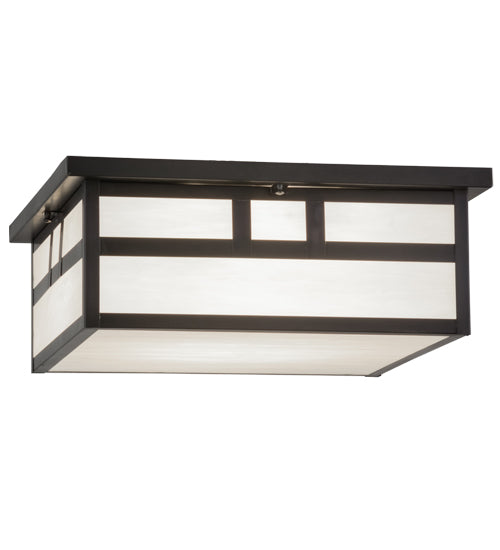 Meyda Tiffany Double Bar Mission 158340 Ceiling Light - Craftsman Brown