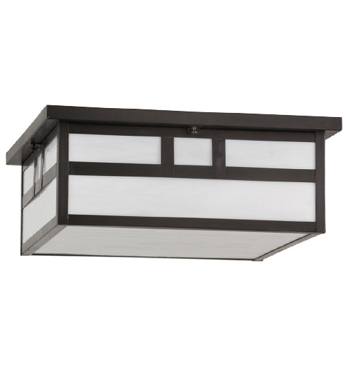 Meyda Tiffany Double Bar Mission 158340 Ceiling Light - Craftsman Brown